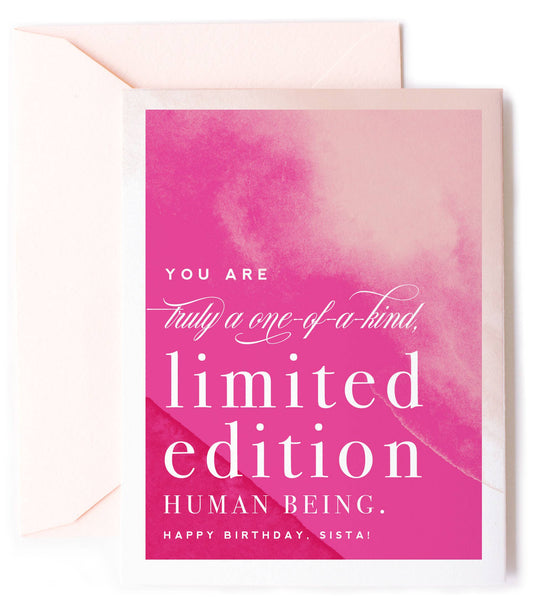 Limited Edition Birthday Card - Hot Pink Greeting Card