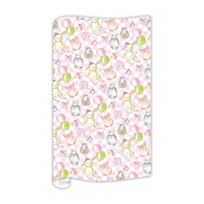 Baby Icons Pink Wrapping Paper