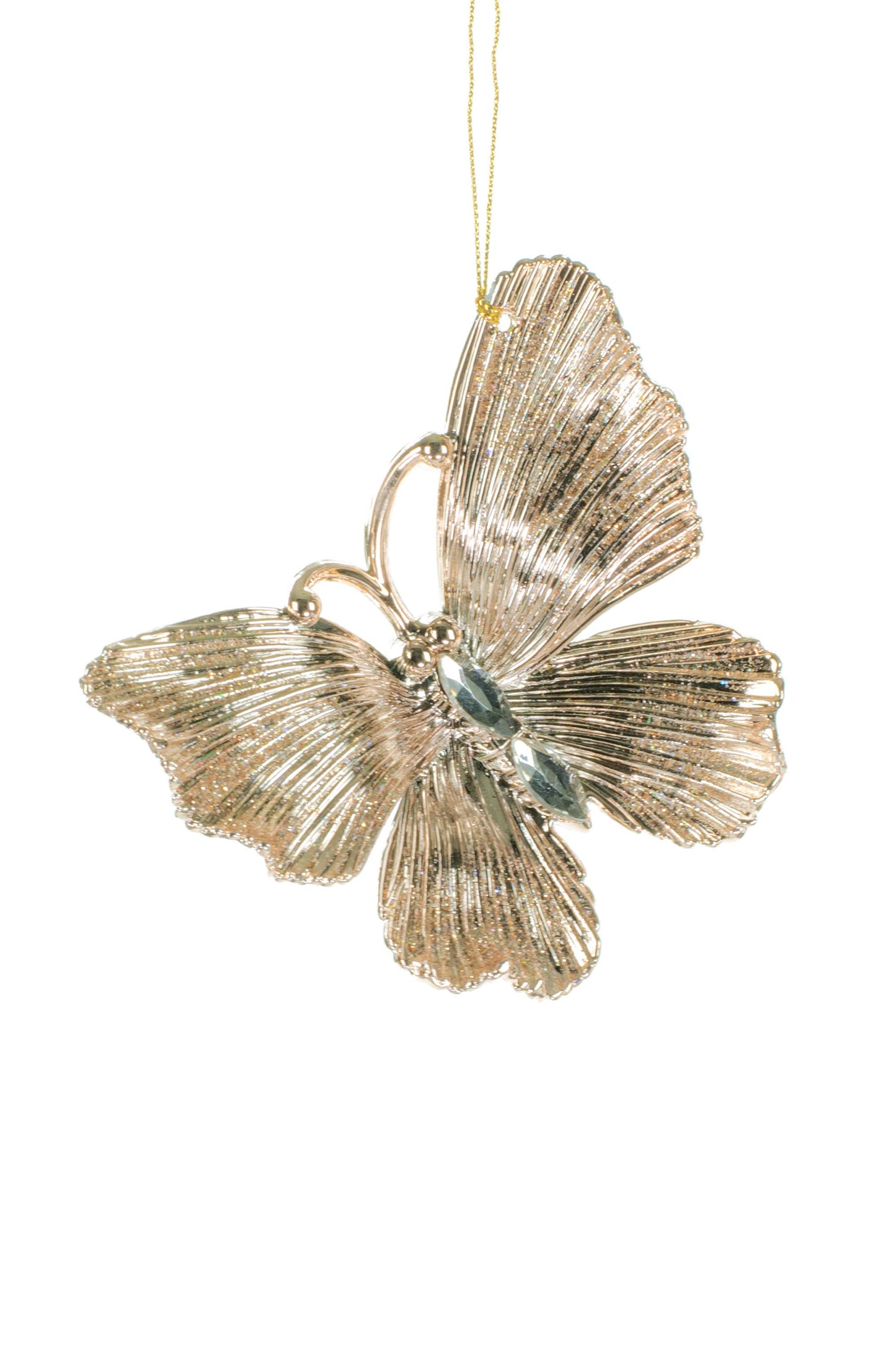 Rose Gold Hanging Butterfly Ornament