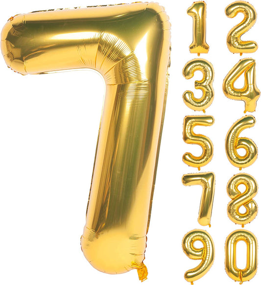 Gold Foil Number 7 balloon 40"