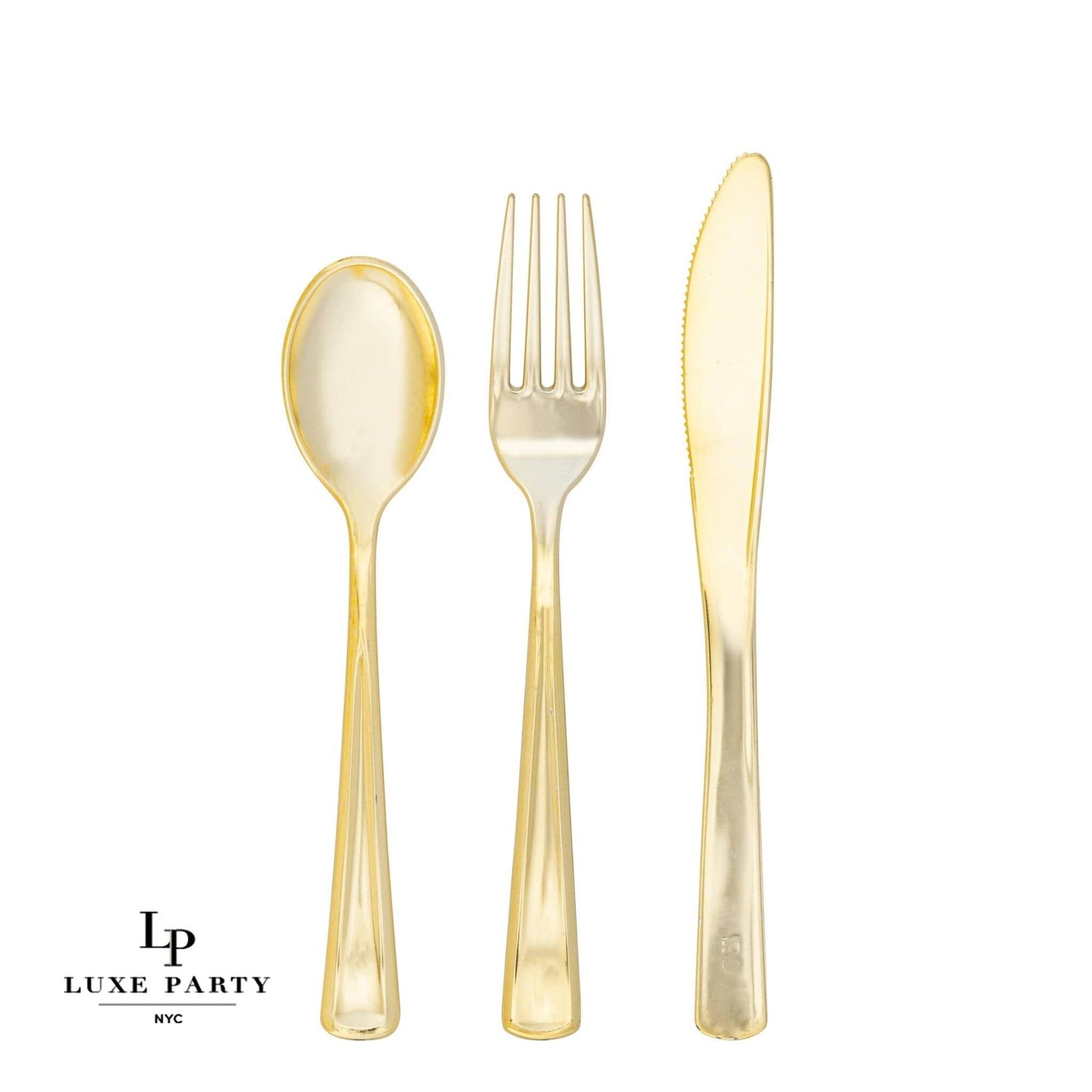 Gold Plastic Cutlery Combo Set | 60 Pieces