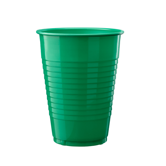 12 Oz. Emerald Green Plastic Cups - 50 Ct.: 12 oz. / Emerald Green