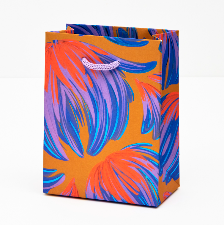 Floral Feather Gift Bag - Mini