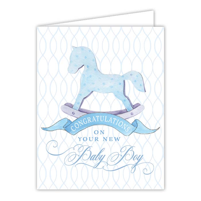 Congratulations On You New Baby Boy Horse - New Baby Card