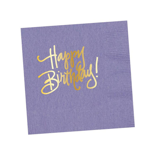 Happy Birthday! (16 colors) | Napkins: Lavender