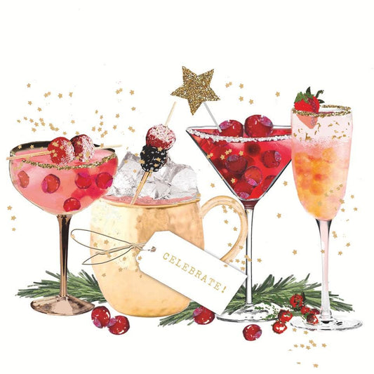BEV-CELEBRATE! - Cocktail Holiday Napkins