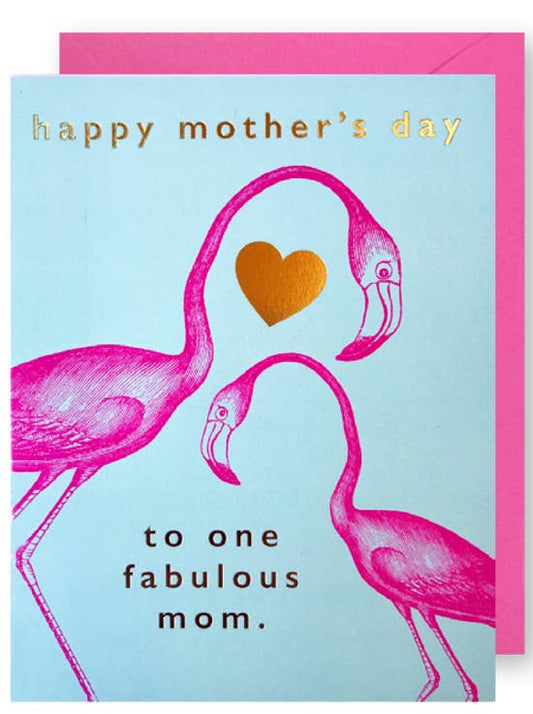 Mother's day Flamingos card