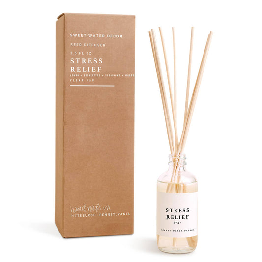 Stress Relief Reed Diffuser - Clear Jar - 3.5 oz