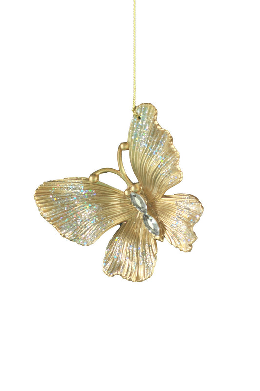 Gold Hanging Butterfly Ornament