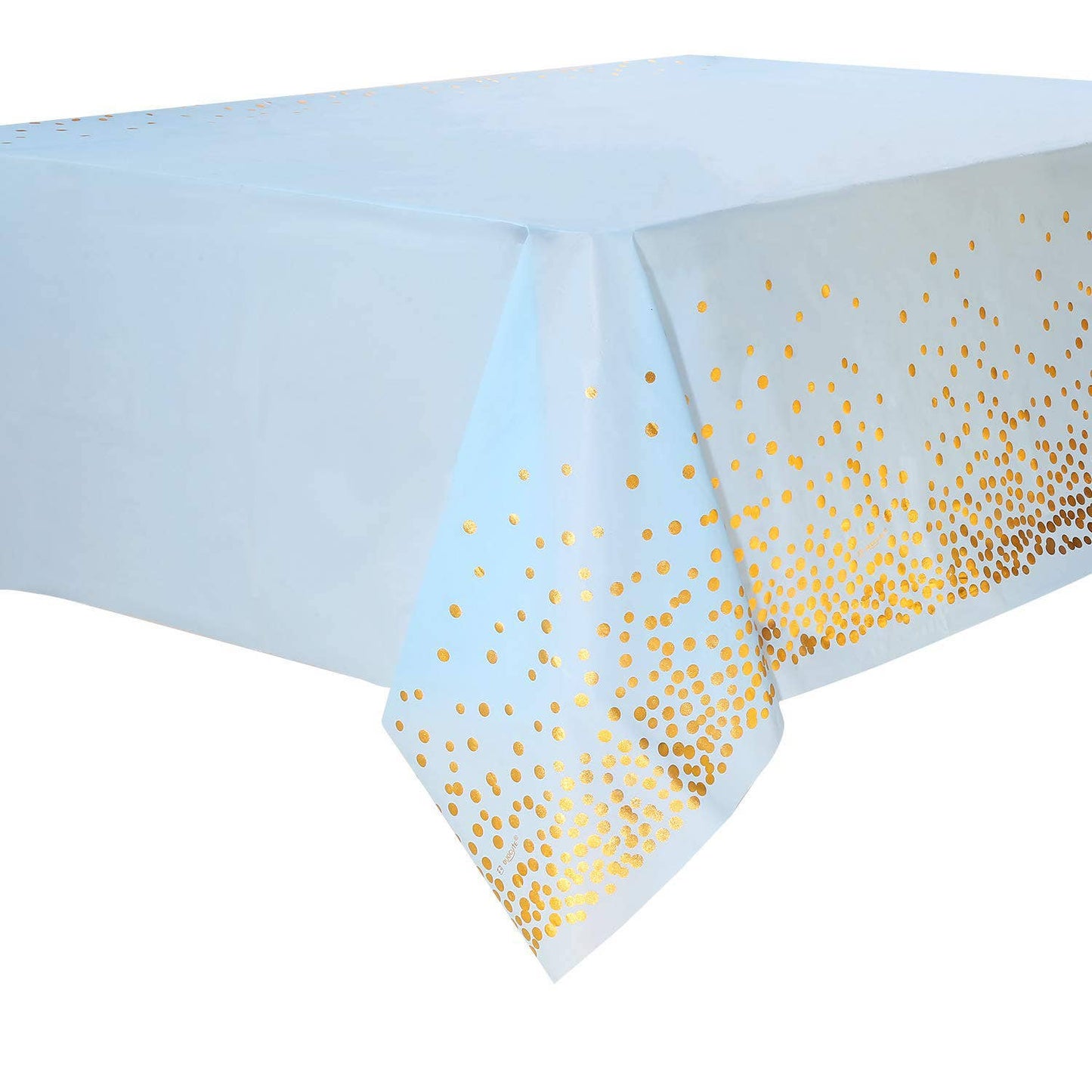 Disposable Dot Confetti Party Table Covers - 54'' x 108''- blue