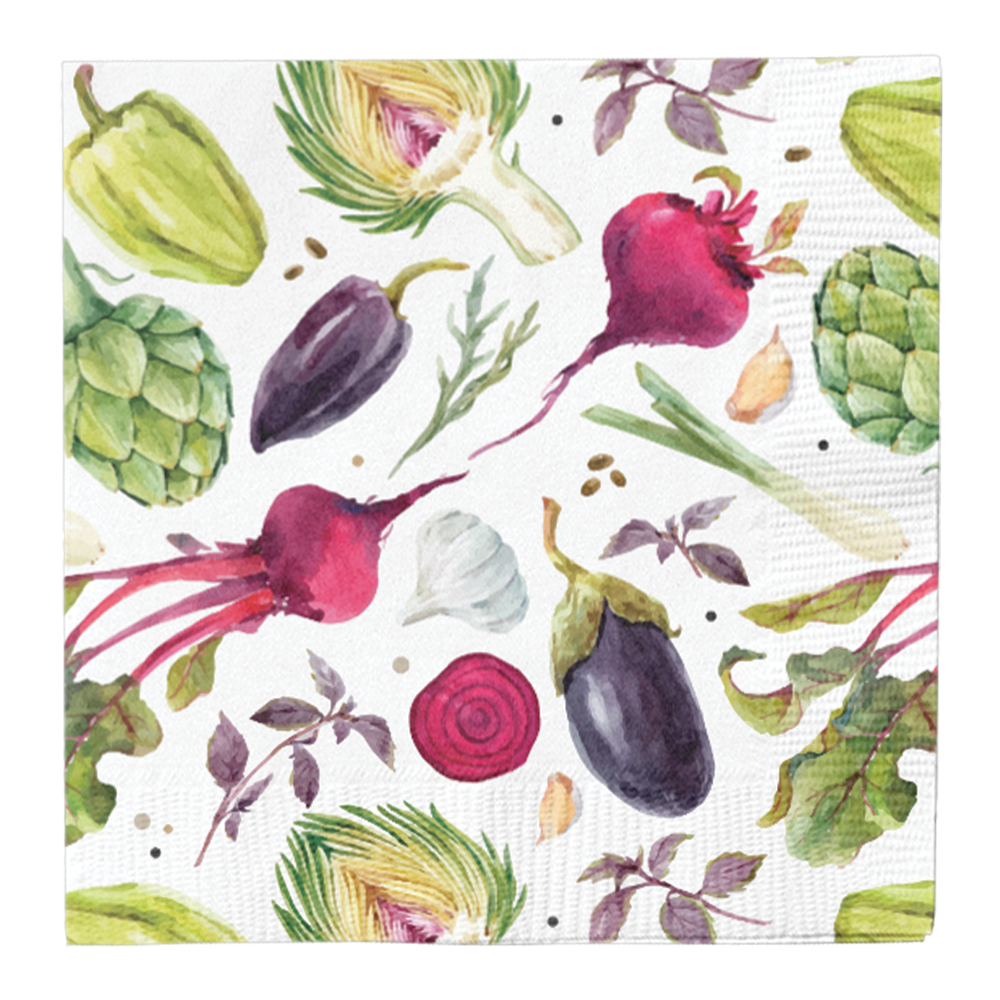 Cocktail Napkin Farmer's Market 3 Ply/20pk