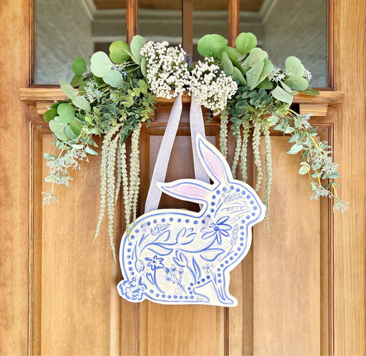 Chinoiserie Bunny Door Hanger