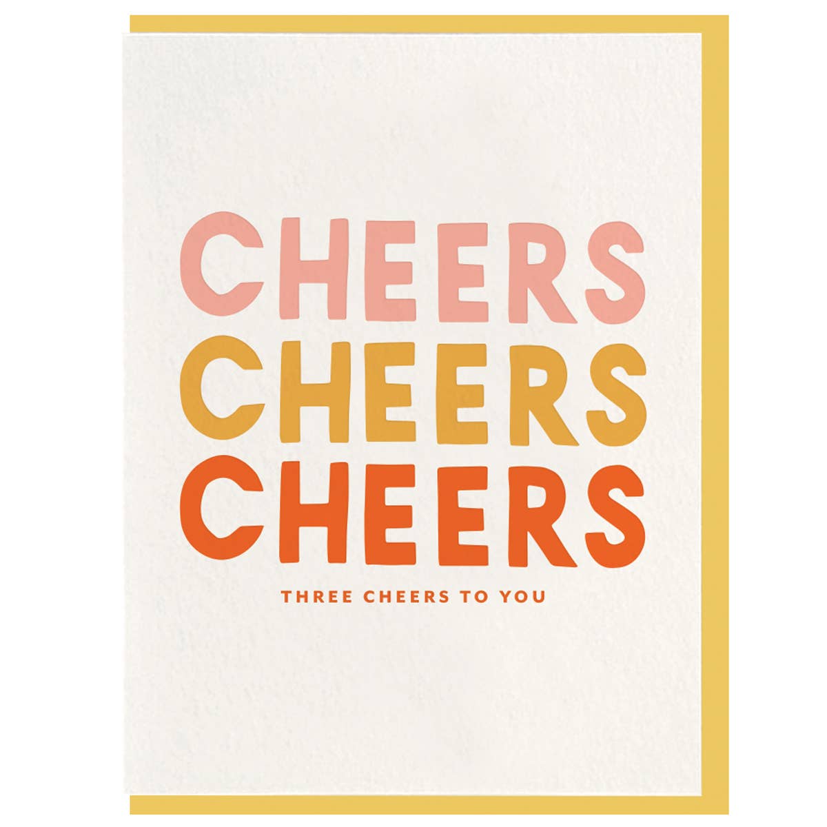 Three Cheers - Letterpress Card