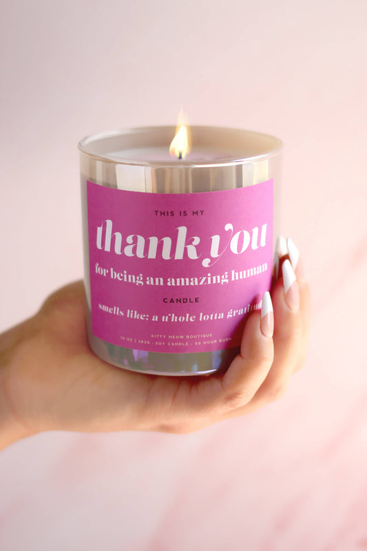 Thank You For Being An Amazing Human, Thank You Gift Luxury: Citrus Agave Candle