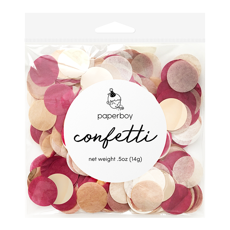Confetti - Burgundy & Rose Gold