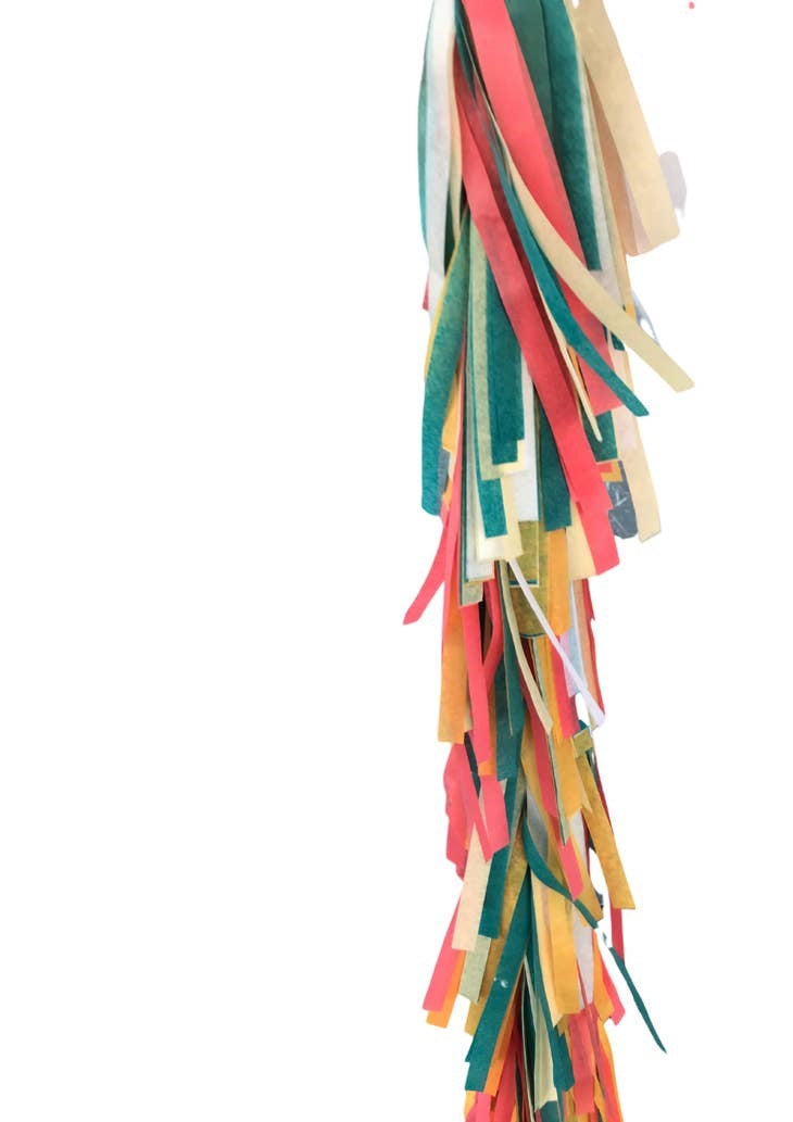 Tassel Garland light blue, light pink and white