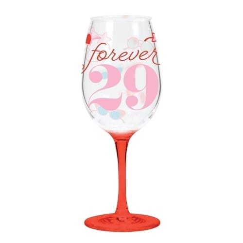 Acrylic Wine Glass - Forever 29